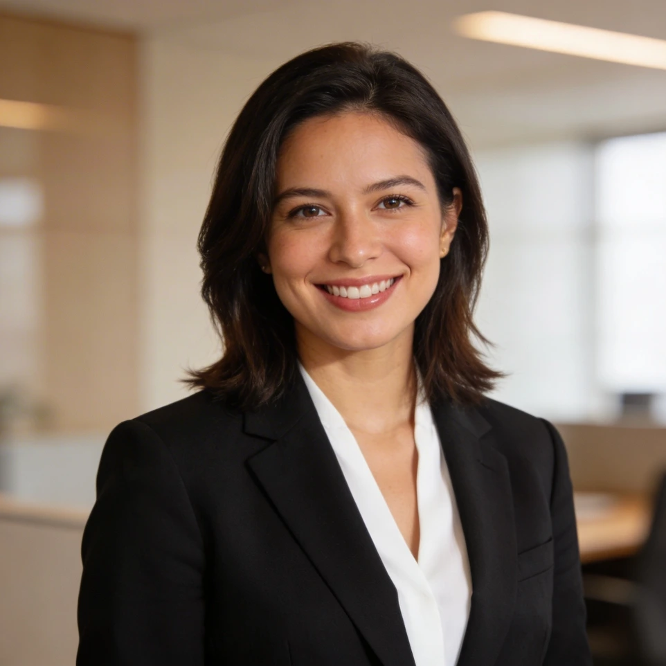 Young woman in working outfit